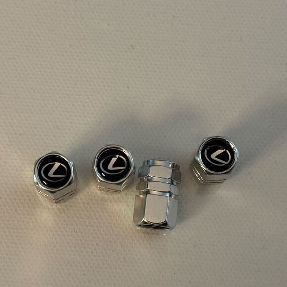 Lexus Valve Stem Caps in Silver Set of 4 NWT - Picture 1 of 4